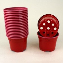 Pots ronds Ø9 cm (x20) - rouge