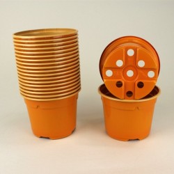 Pots ronds Ø10.5 cm (x20) - orange