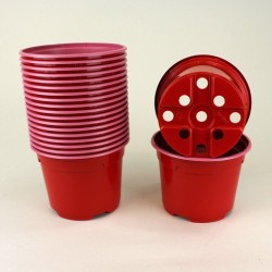 Pots ronds Ø10.5 cm (x20) - rouge