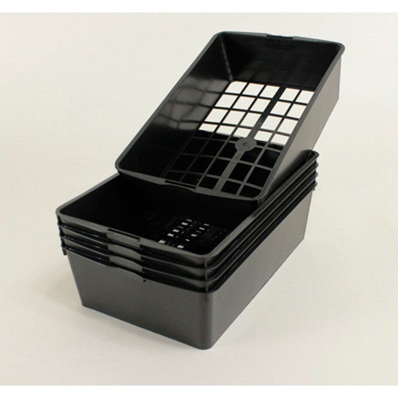 Clayettes PM6 pour godets 7x7x6.4 (x5) - noir